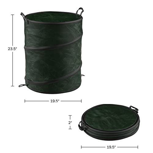 Collapsible Trash Can and Camp Sink Set (Gray and Green)