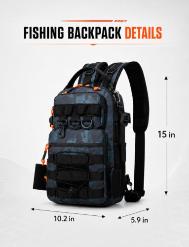 2 in 1 Compact Tactical Fishing Backpack with Tackle Boxes (green)