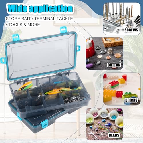 12 Pack Fishing Tackle Box Waterproof 3600 Tackle Tray (Blue / 3600)