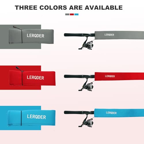 Premium Neoprene Fishing Rod Sleeves (75" / Red)