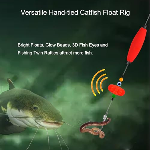 Catfish Rig Catfishing Tackle Floats 6PCS (A-Double Rattle-6/0 HOOK * 6PCS)