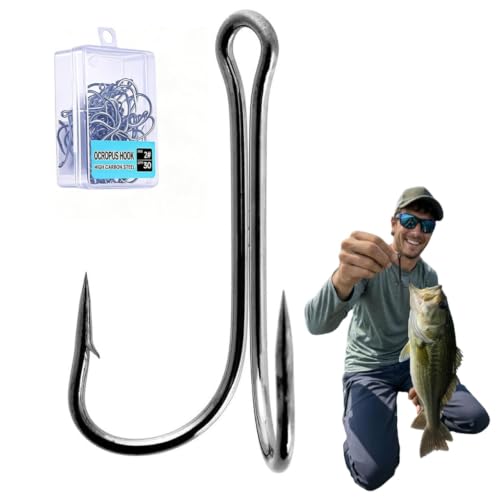 Pack of 30 Fishing Double Frog Hooks (2#-30 Pcs)