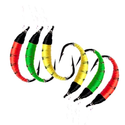 24Pcs Fly Fishing Flies Trout Lures Fishing Tackle Fly Fishing Flies with Boxed Trout Bass Artificial Fish Bait (24Pcs-Pupal Worms)