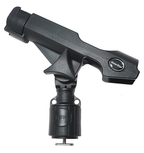 New Upgrade 360 Degrees MiniPort Fishing Rod Holder with Mini Rod Holder (2 Pc Round Kit)