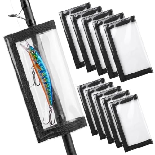 10Pcs Fishing Lure Wraps Clear PVC Puncture (10pcs 5L+5S)