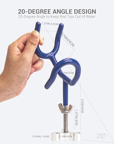 8 Pack Sure Grip Fishing Rod Holder for Boat (Blue-8 Pack)