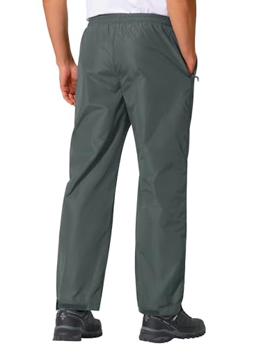 Mens Waterproof Pants Rain Over Pant (40W x 30L / Grey)