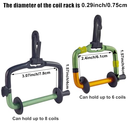 Fly Fishing Tippet Holder with Line Cutter (Matt gunsmoke + Matt orange color / Tippet Holder With 2 Cutters)