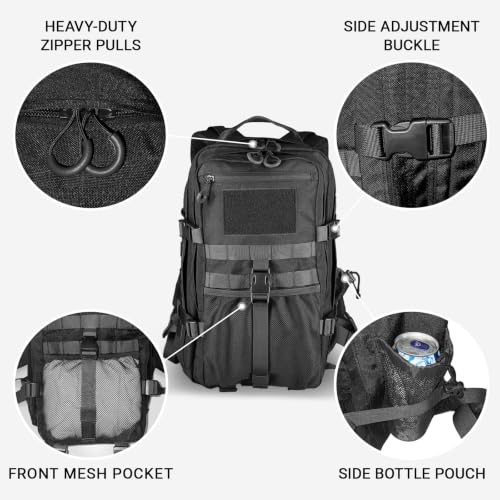 Military Tactical Backpack for Men 25L Molle Hiking Daypack