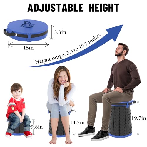 XXL Portable Toilet for Camping (Indigo)