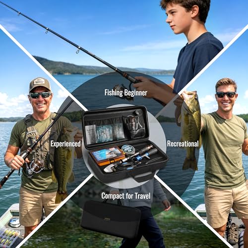 Fishing Rod and Reel Combo with Telescopic Fishing Pole (SILVER / 6.89 ft)