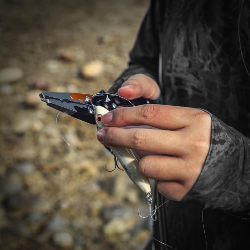 Ti Forge Titanium Jaw Fishing Pliers (7.6" Titanium Jaw Plier-Orange+Black)