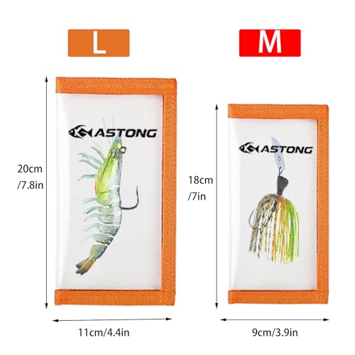 Clear PVC Fishing Lure Wraps 4 (Orange / 4pcs(2m+2l))