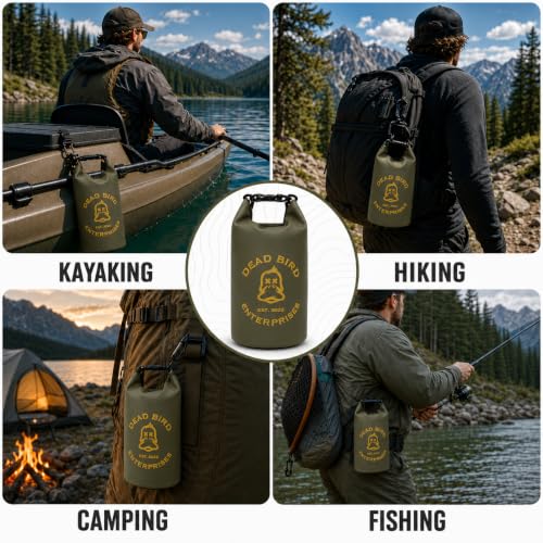 Waterproof 2L Dry Bag (Military Green / 2 Liter)