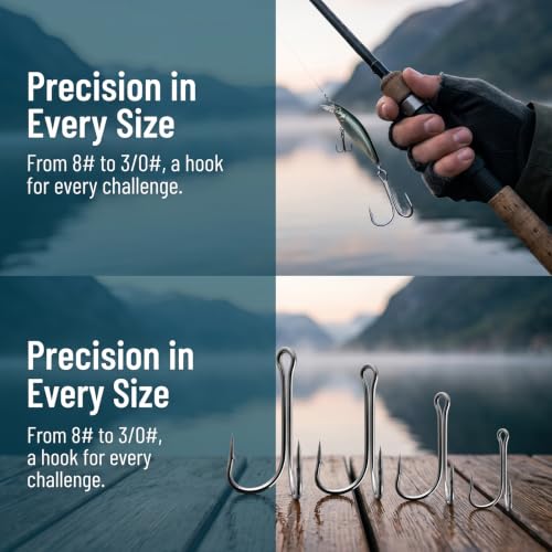 Pack of 30 Fishing Double Frog Hooks