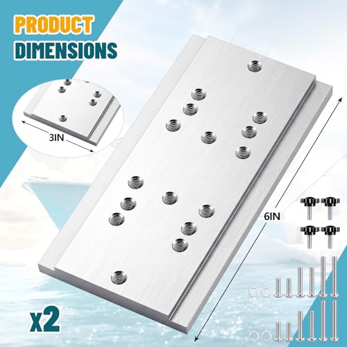 2 Pack Tackle Fishing Rod Holder Adapter Plate