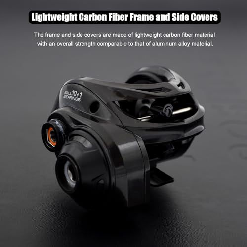 Carbon 380 Baitcasting Fishing Reel (Power Handle - 7.2:1 - Right Hand)