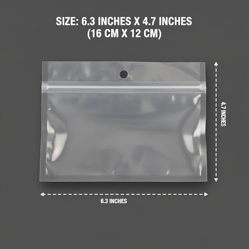 100 Pack 6" x 4" Soft Plastic Baits Bags (6.3" x 4.7")