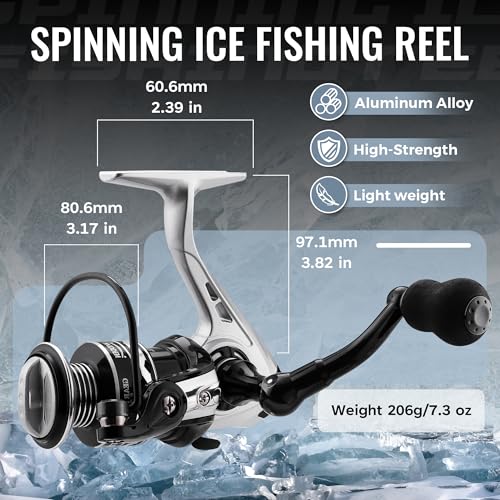 Ice Fishing Rod and Reel Combo (Silver / 27" - Medium Light)