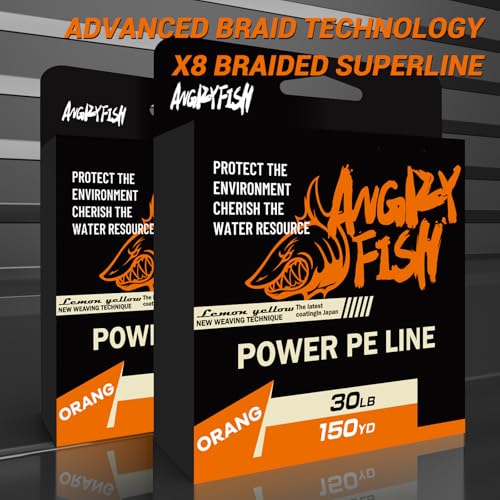 8 Strand Braided Fishing Line (Orange / 10LB(300Yds))