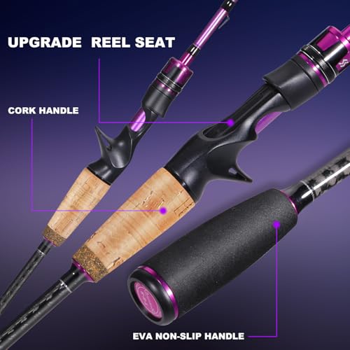 Fishing Rod and Reel Combo (B:PURPLE21Q-R COMBO / 6.9FT)