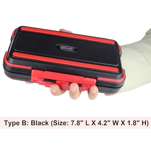 small tackle box (Type B: Black (Size: 7.8" L X 4.2" W X 1.8" H))