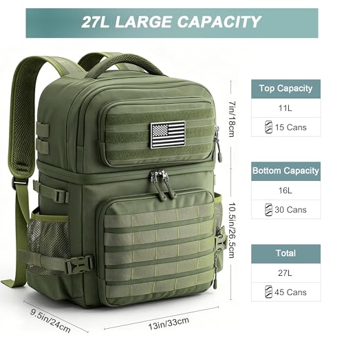 45 Can Tactical Backpack Cooler (Army Green)