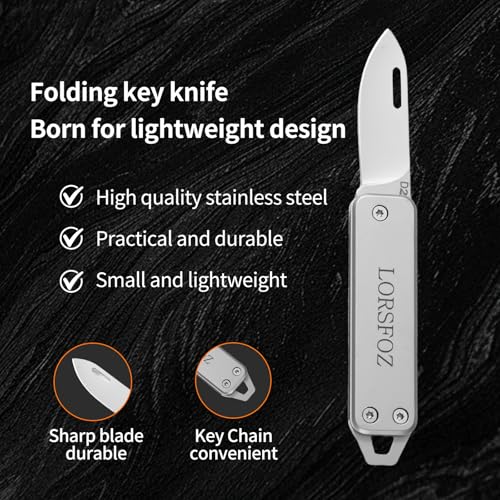 Stainless steel mini folding knife (Silvery White)