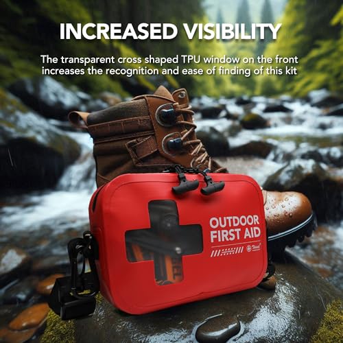 152 PCS Waterproof First Aid Kit (Red / 152 Piece Zipper Bag)