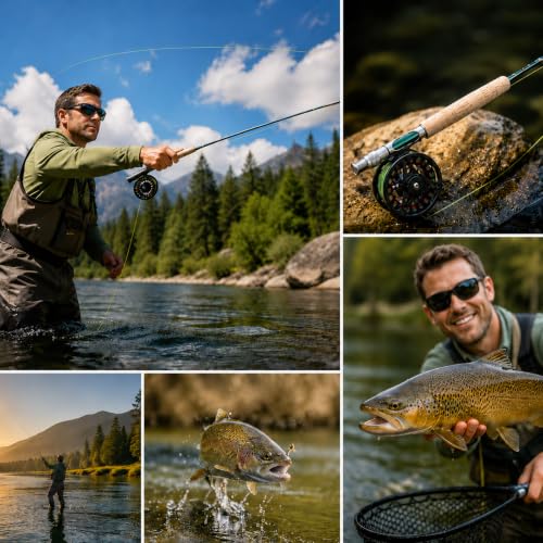 Fly Fishing Rod Combo (Dark Green / Dark Green-5)