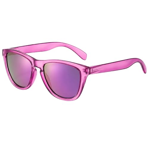 Polarized Sunglasses for Women and Men (Purple Frame / Purple Lens)