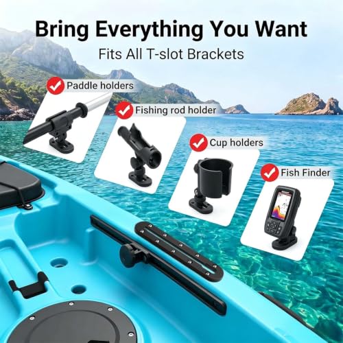 Kayak Track Low Profile Kayak Rail Mount (9 Inch，4 Pcs)