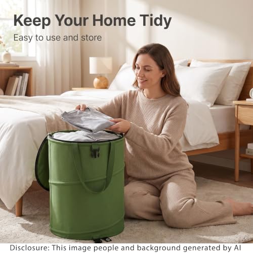 Collapsible Trash Can 13 Gallon (13 Gallons-With Lid)