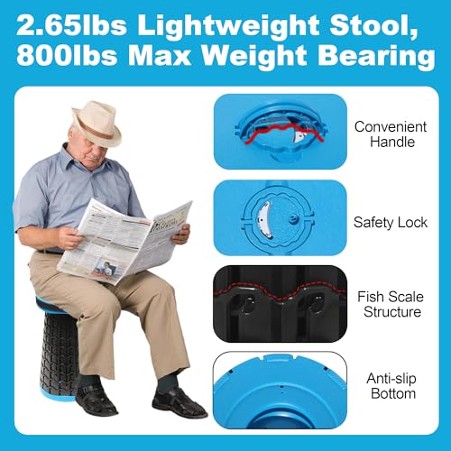 18" Collapsible Stool (Blue / X-Large)
