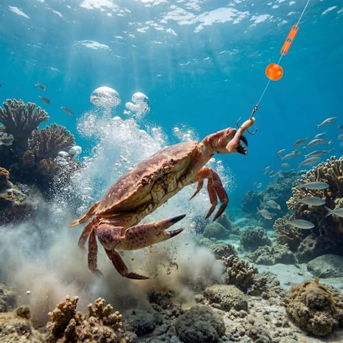 Fishing Bobber Stops and Beads Set (Orange)