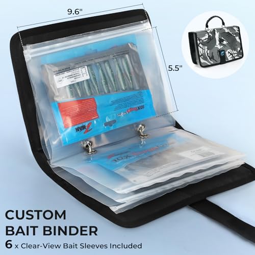 GearMaster Fishing Backpack with Bait Binder (Black Camo)