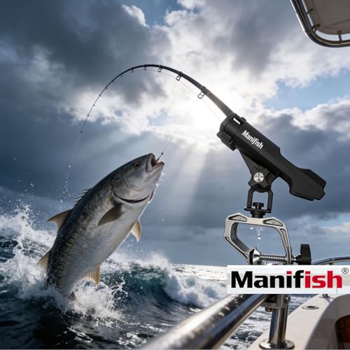 2 Pack Fishing Rod Holders for Kayak & Boat (Glossy Black)