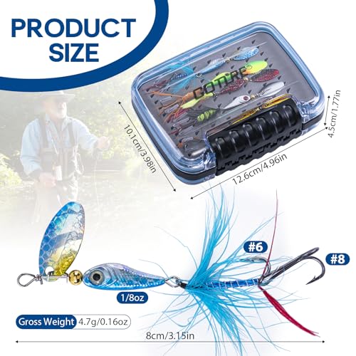 Trout Lures Fishing Spinners (B:10pcs Trout Spinners)