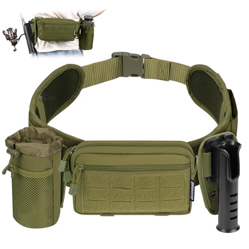 Fly Fishing Fanny Pack with Rod Holder & Adjustable Straps
