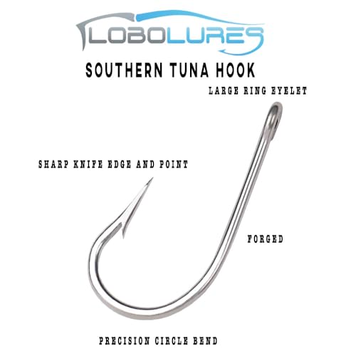 10 Pack Big Game Southern Tuna Stainless Steel Forged Fishing Hook
