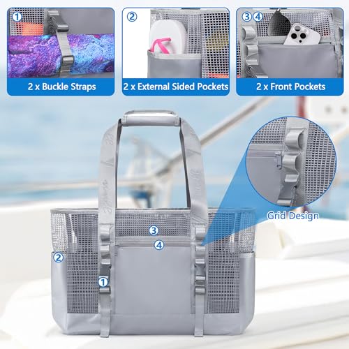 Mesh Boat Gear Bag (Gray)