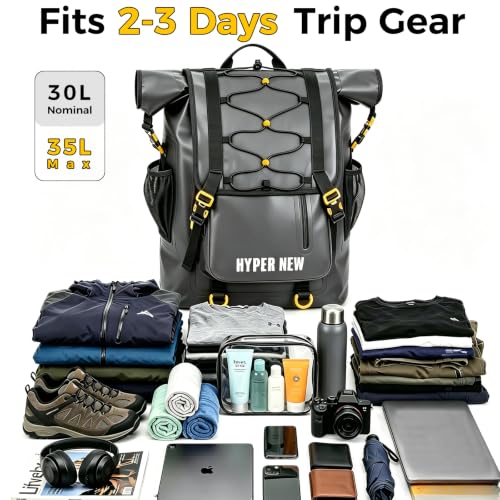 30L Dry Backpack Waterproof (Grey)