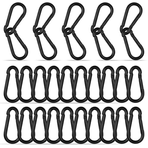 30PCS Carabiner Clips (Black / 30PCS-M6)