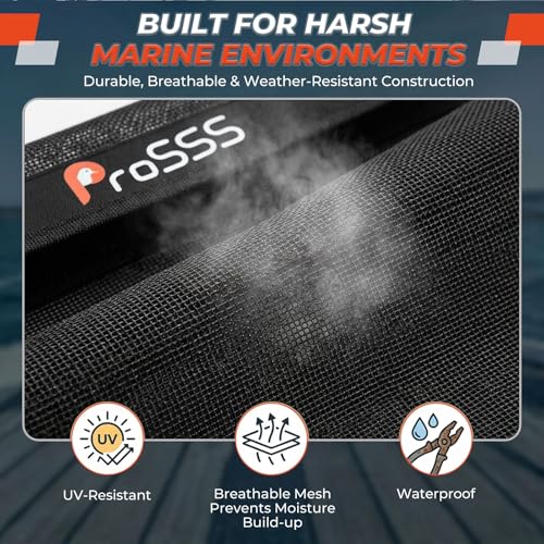 Boat Storage Mesh Bag with Secure Closure Flap