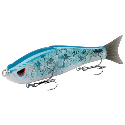SwimShad Glide Baits Jointed Swimbait Bass Pike Salmon Trout Muskie Fishing Lure (Grunge Camo + Highland + Ocean Digital / 4.5in/0.65oz)