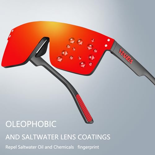 Polarized Sunglasses for Men (Red/Black)