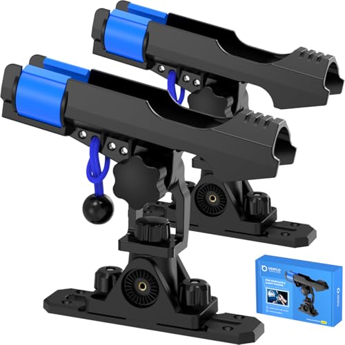 Track Mounted Kayak Rod Holders for Fishing Boat & Canoe 2 Pack