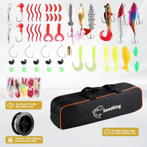 Fishing Pole Kit 7FT Adult with Telescopic Handle (Changeable 7FT/2.1M)