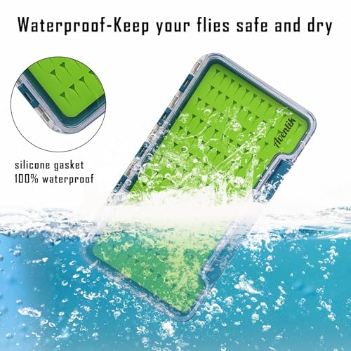 Clear Waterproof Fly Fishing Box Super Slim Silicone Fly Hook Storage Case