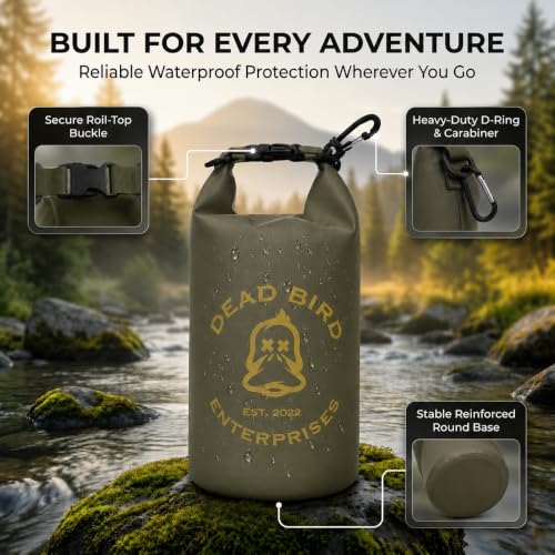 Waterproof 2L Dry Bag (Military Green / 2 Liter)